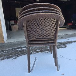 Wicker chairs (6)