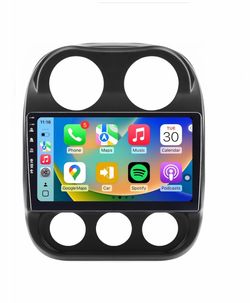 Car Radio Stereo Jeep Patriot Compass 2010-2016, Wireless Apple CarPlay Android Auto, 10” Touch Screen Head Units, Backup Camera