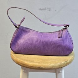 Small Purple Faux Leather Hand Bag