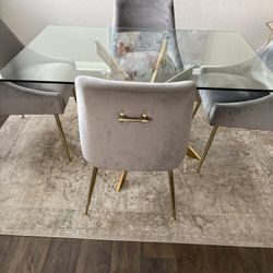 Barely Used Dining Table with 4 Chairs 