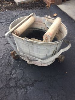 Vintage Industrial Mop Bucket