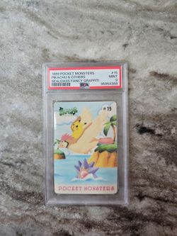 Pokemon Japanese Sealdass Fancy Graffiti 15 Pikachu & Others PSA 9