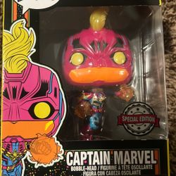 Captain Marvel black light exclusive funko pop