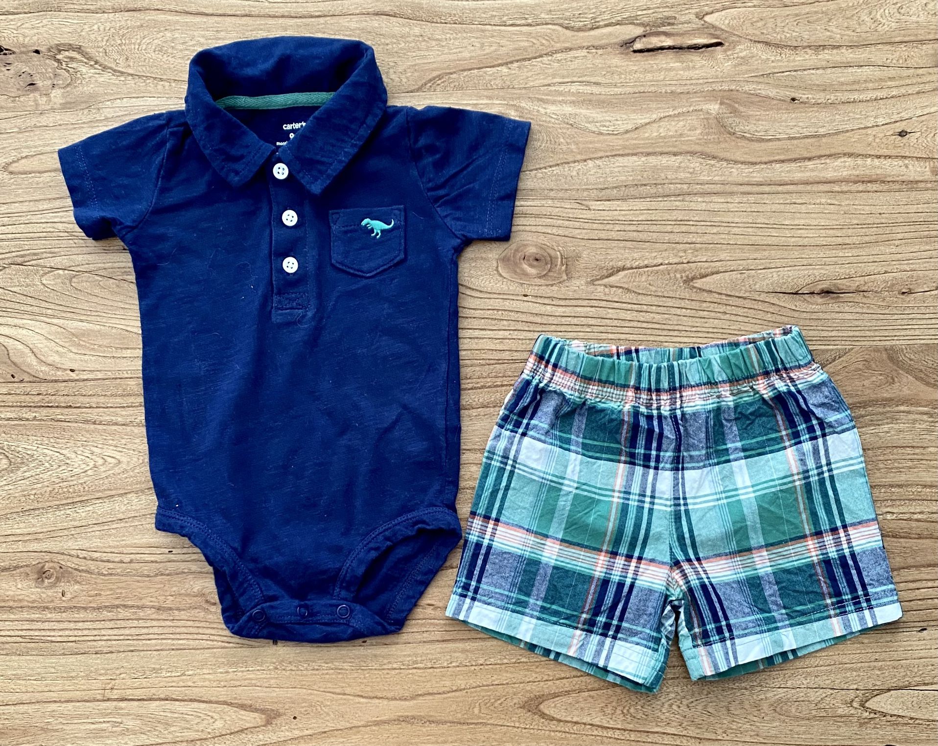 Carter’s 2Piece Polo Bodysuit & Plaid Shorts Size 6 to 9 Months for Sale in Victor, ID OfferUp