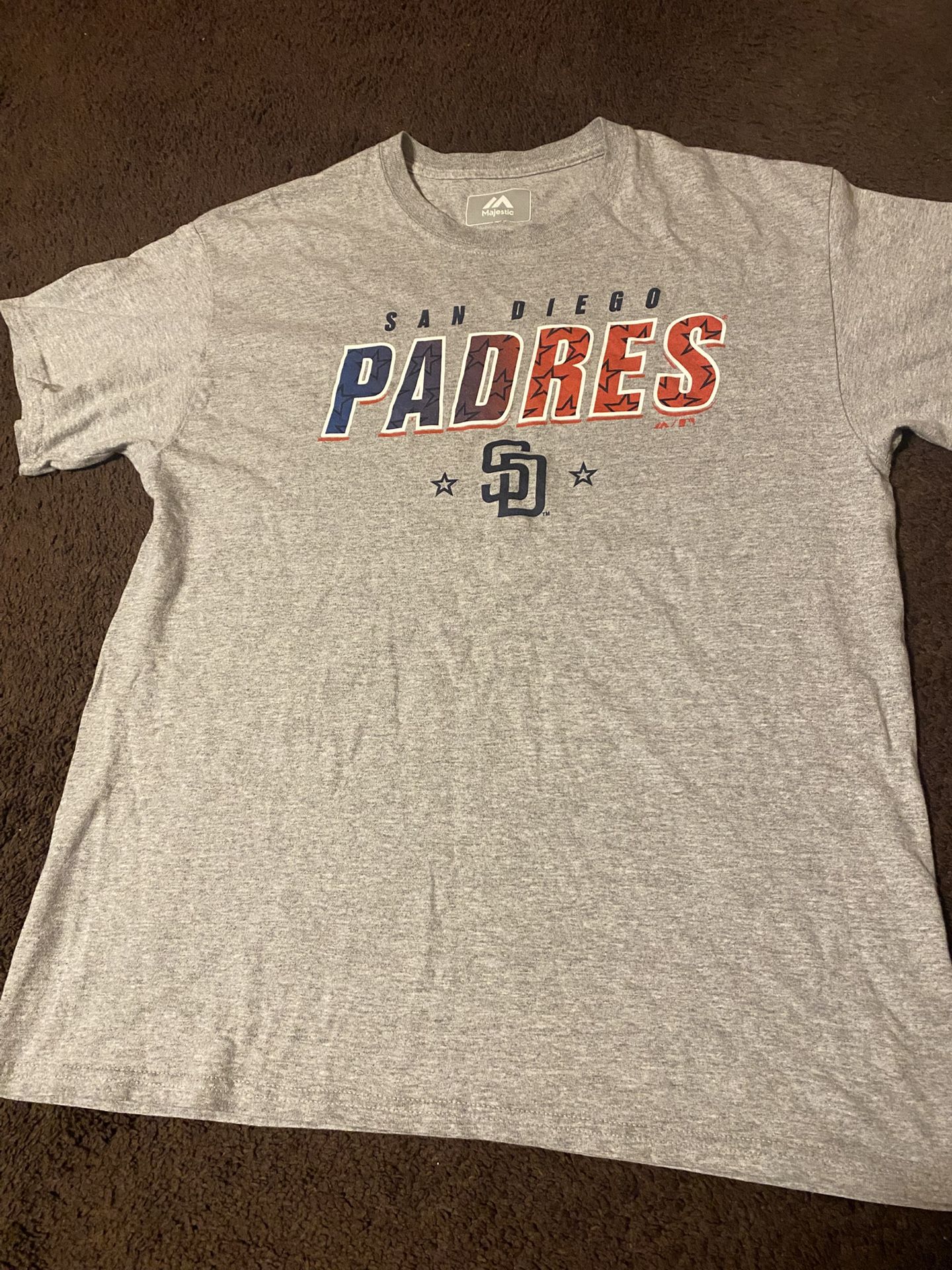 San Diego Padres Majestic Patriotic Shirt Size Large Adult