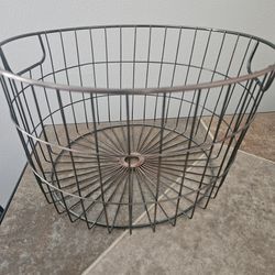 Cute Copper Color 12" Steel Basket; NEVER USED