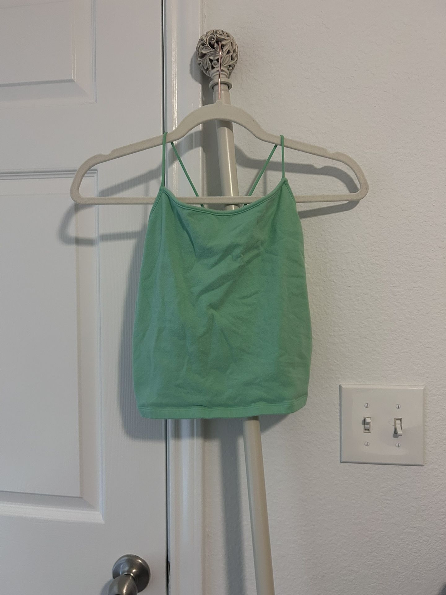 American Eagle Green Strappy Cami Tank Top Size Large