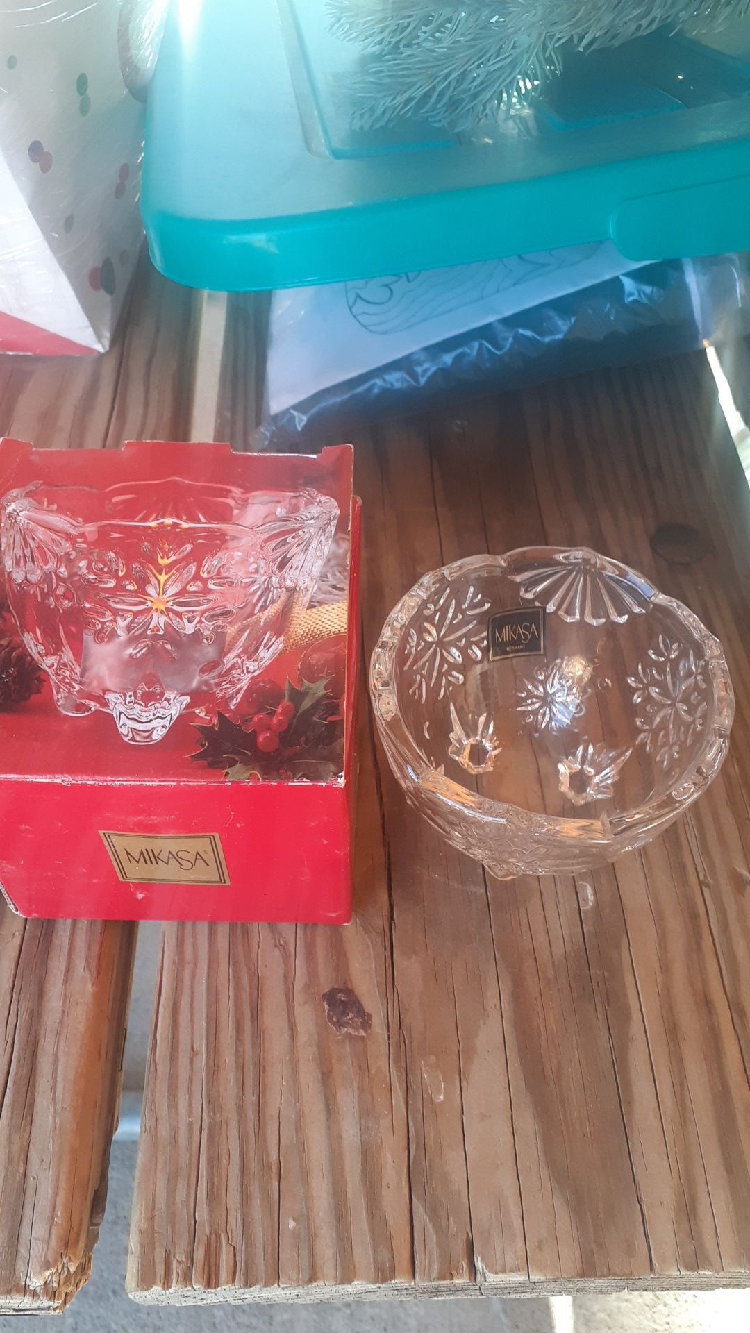 New in the box Mikasa Snowflake Candle Holder