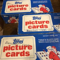 Baseball Cards:  1990 Topps 500 Count Vending Boxes
