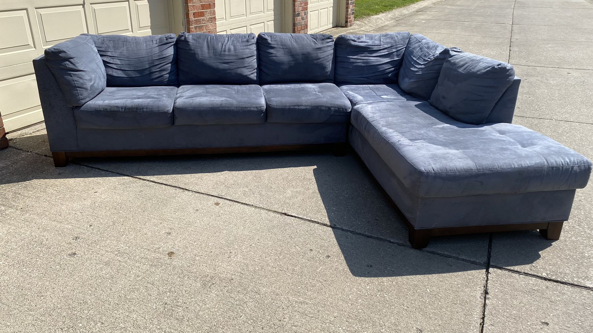 Blue 2 Piece Sectional  Couch