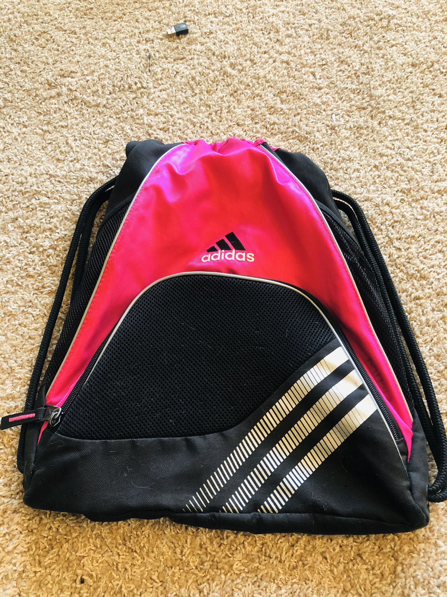 NEW Adidas Draw String Backpack - Pink