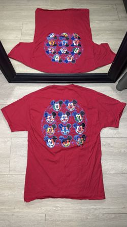 New Y2K 2000s Disney Epcot International Mickey Mouse Flags Shirt