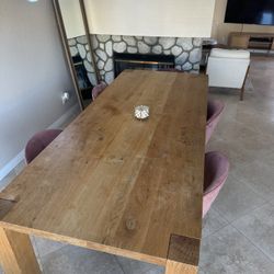 Custom 90.5 in Rectangular Oak Dining Table