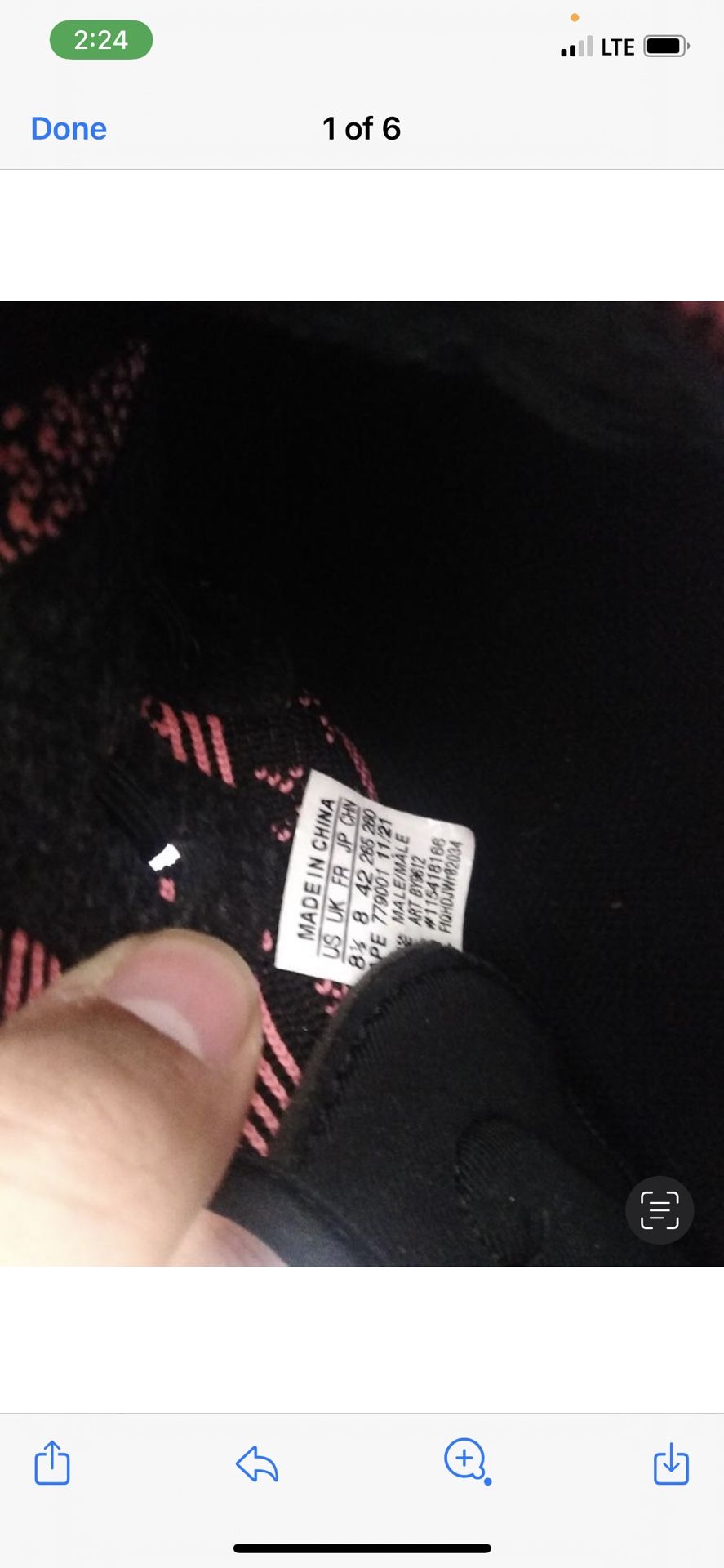 Yeezy Boost 350 v2 In Good Condition Black With Orange Stripes