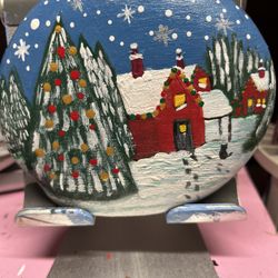 Christmas Hand Painted Rock