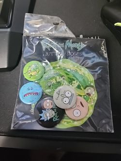 Rick And Morty Button Badge Set Official Merchandise NEW UK
