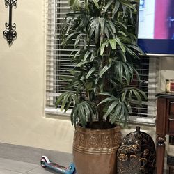 Large Ceramic Pots  With Faux Trees 