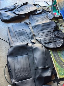 Black Leather Car Seat Covers Set for Toyota rav4