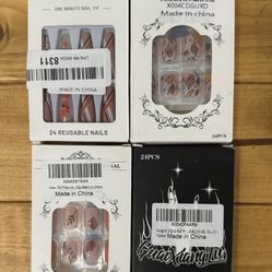 Assorted Fall Press-On Nails 4ct