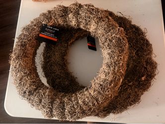 2 14" Moss Wreaths