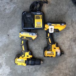 Dewalt 20 V Max Brushless Impact + Drill Kit