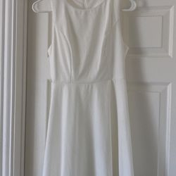 New White Cute Mini Dress 