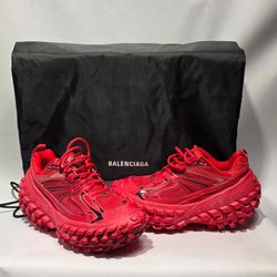 Balenciaga Defender Sneakers - Size 42 - Red Bouncer