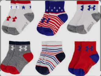 UNDER ARMOUR Socks 12-24 M  1/4  Baby  Bundle 2 Pack 12 Pairs Total