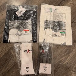 Size Large & XL Supreme x Jordan Biggie Smalls T Shirt And Jordan Supreme Socks Brand Be