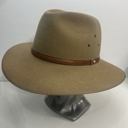 Akubra Cooler Pedy Handcrafted Felt Khaki Tan Hat