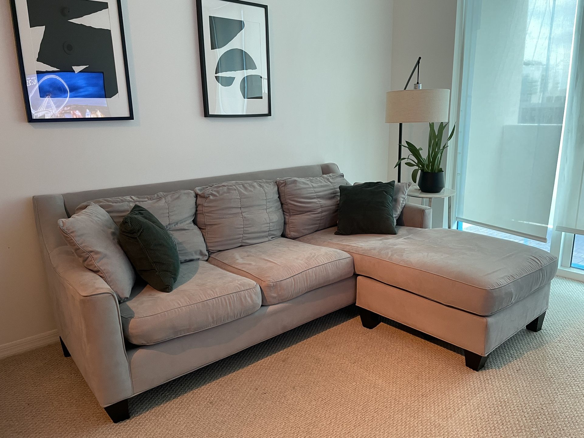 FREE Used Gray Sectional In Good Condition