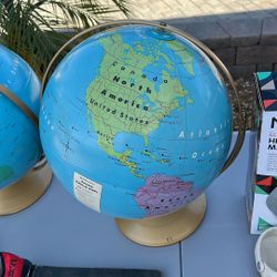 3 Globes. Vintage From School. 