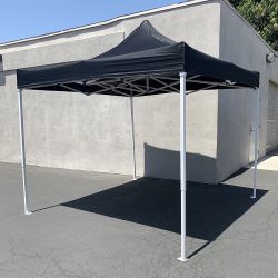 $110 (New) Outdoor 10x10 ft ez popup party tent patio canopy shelter w/ carry bag (black/red) 