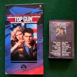 Vintage "Top Gun" Movie Lot VHS and Soundtrack Casette