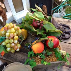 Fake fruit, flowers and plants