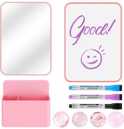 Locker Accessories Kit, Back to School Essentials 10 Pieces Locker Organizer Supplies for School Work, Includes Whiteboard, Mirror, Magnetic D