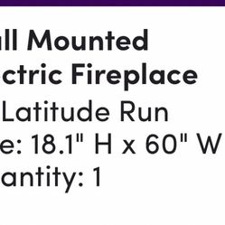 Wall Mounted Electric Fireplace- Brand New In Box