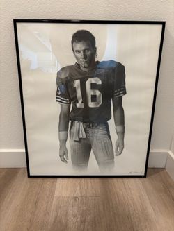 Framed Joe Montana #16 Portrait Art Print