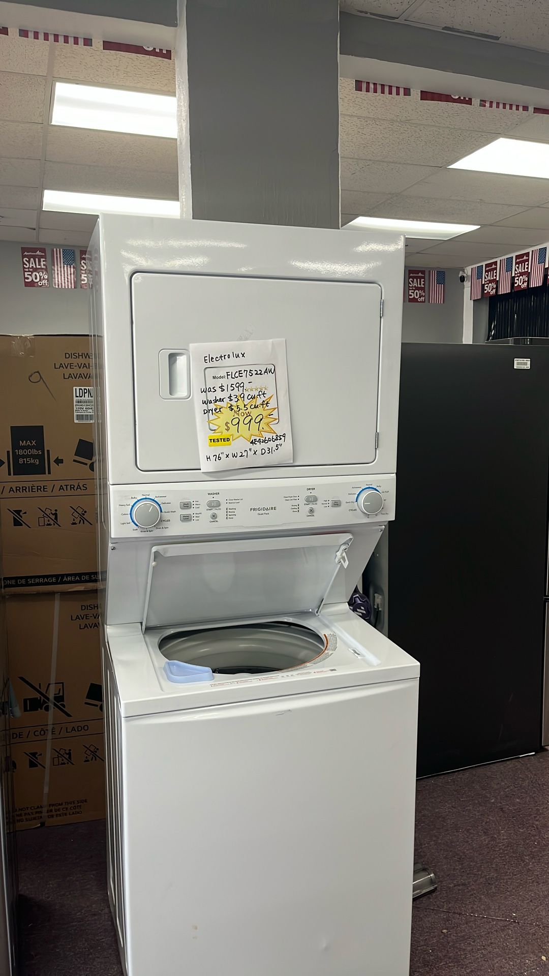 Washer And Dryer Stackable New Open Box