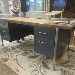 Large Heavy Metal Desk 