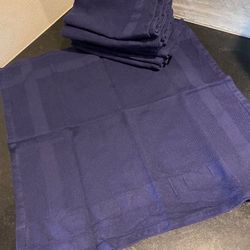 Navy Blue Cotton Napkins