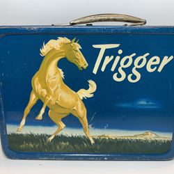 Vintage 1956 Trigger Metal Lunchbox 