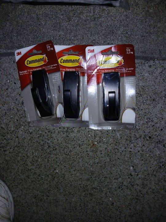 FAT Wall Hooks! 3m  Brand. All 3 For$10 Asap!