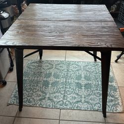 Wood Table W/ Metal Legs