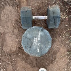 70 Lb Dumbbell 