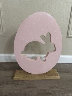 Easter Bunny Egg Wooden Stand