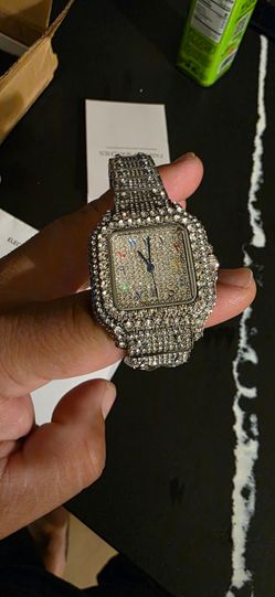 Woman carti ice out watch