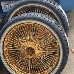 22 Inch All Gold Dayton’s & Vogue Tires