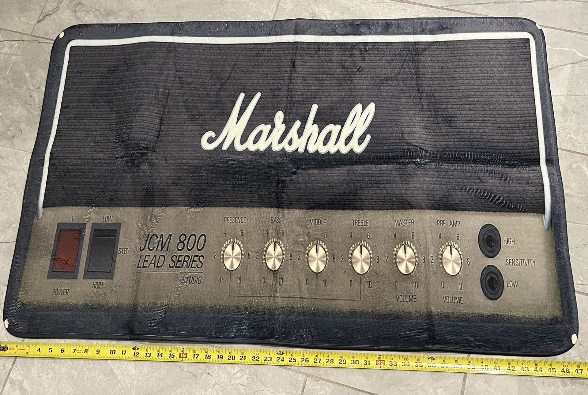 Marshall Amplifier Rug 48” X 30”