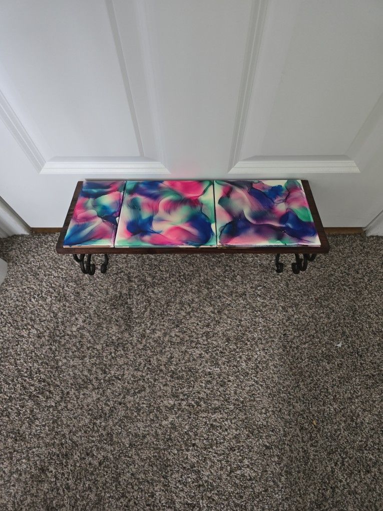 Wall Shelf With Custom Colored Tiles